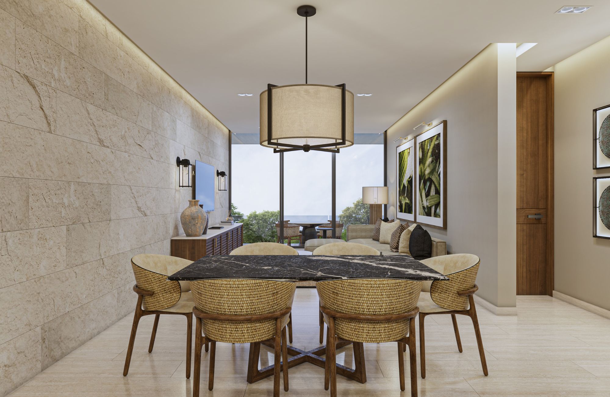 Apartment with private pool and service room, golf simulator, Cinema, for sale, North Zone, Merida.