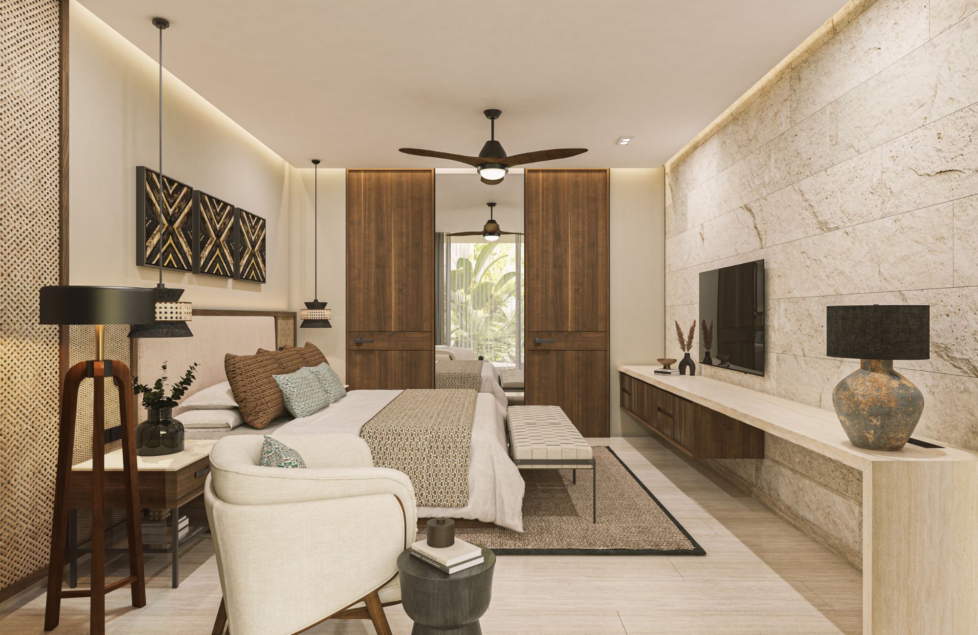 Apartment with private pool and service room, golf simulator, Cinema, for sale, North Zone, Merida.