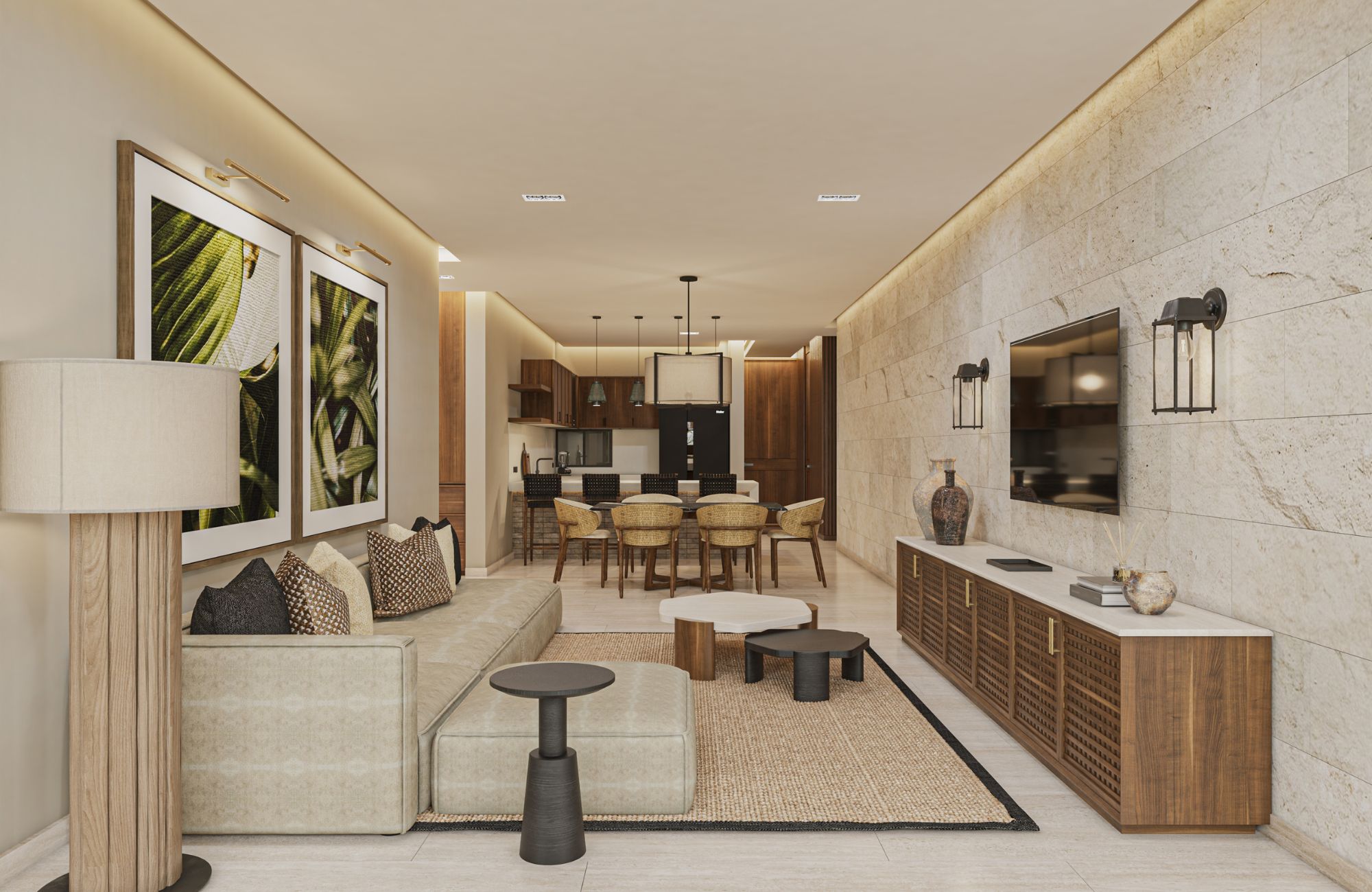 Apartment with private pool and service room, golf simulator, Cinema, for sale, North Zone, Merida.