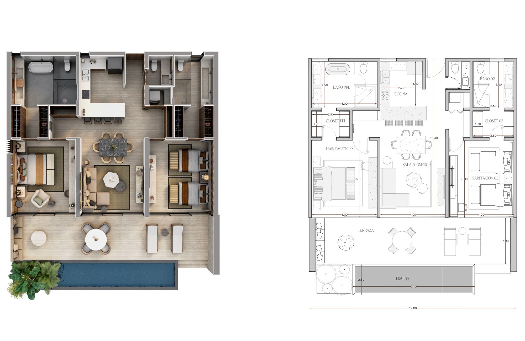 Condominio con alberca privada y cuarto de servicio, simulador de golf, Cine, venta, Zona Norte, Merida.