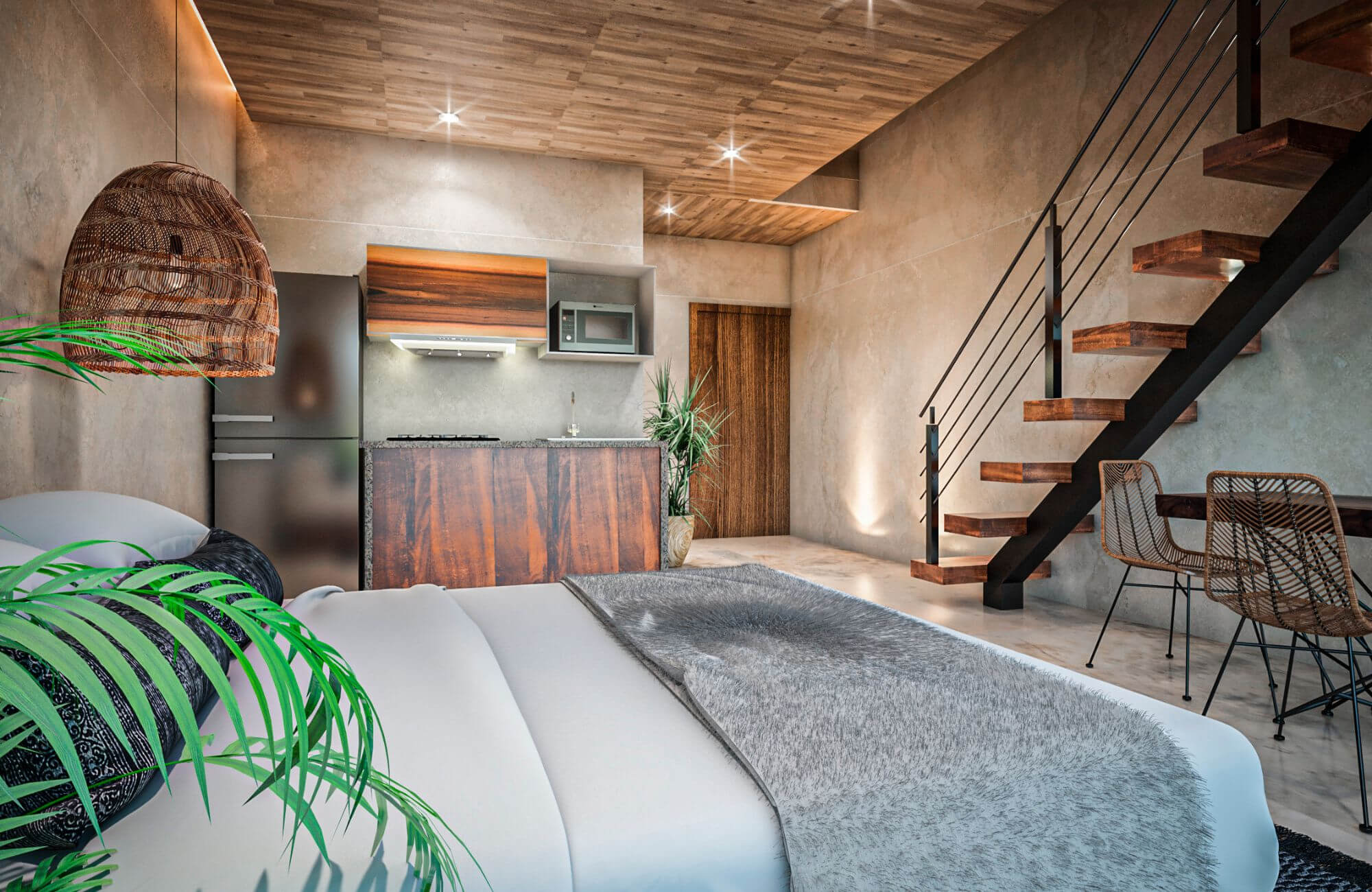 Condo with garden, pool and sports center.