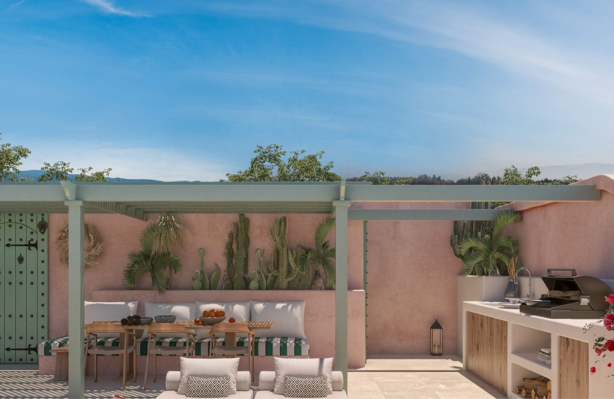 Condominium, full wall windows with green views, surrounded by trees, concierge, children area, yoga, gym, 958 m2 pool, and more amenities