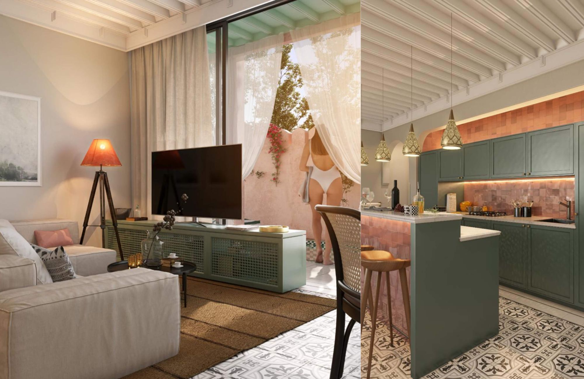 Condominium, full wall windows with green views, surrounded by trees, concierge, children area, yoga, gym, 958 m2 pool, and more amenities