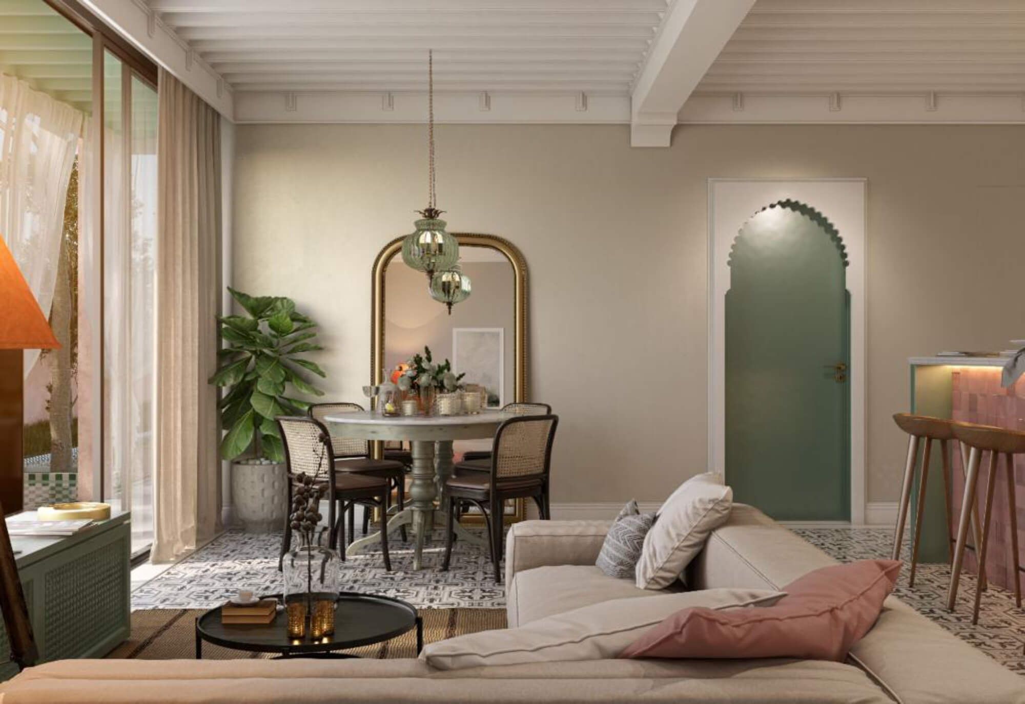 Second floor apartment with private pool, luxury finishes for sale in pueblo Zama, Tulum.