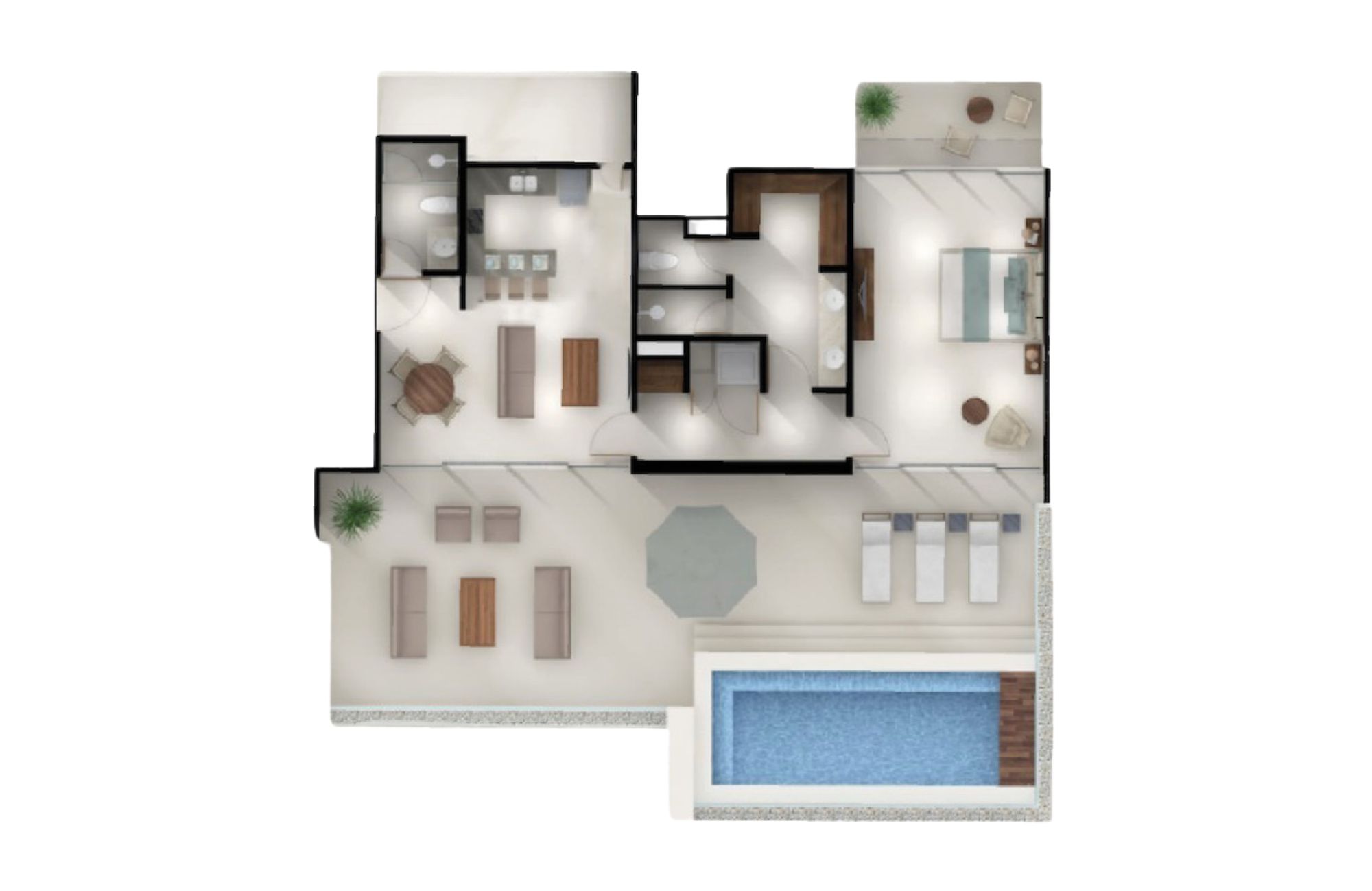 Condo con alberca frente al mar con terraza, en venta San crisanto Yucatan