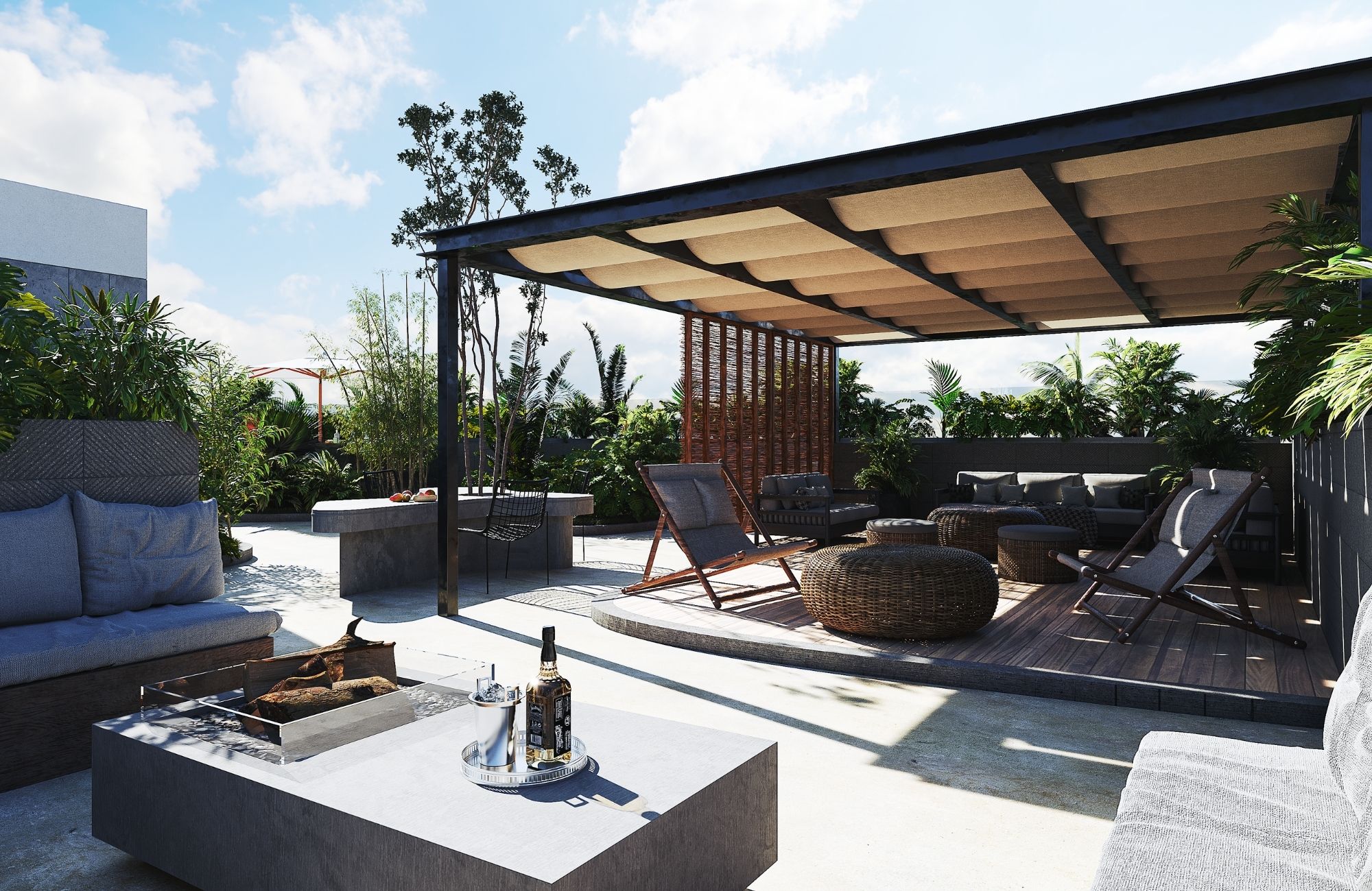 Apartment with lock off system,  infinity pool, pet spa, cowork, gym, pre-construction, on Nader Avenue, Cancun, for sale.