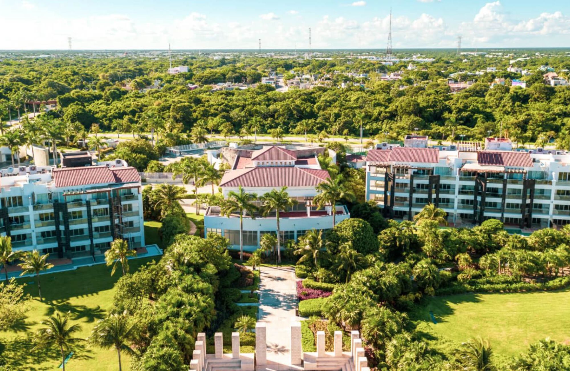 Golf-course view condo in The Village, for sale, Corasol, Playa del Carmen