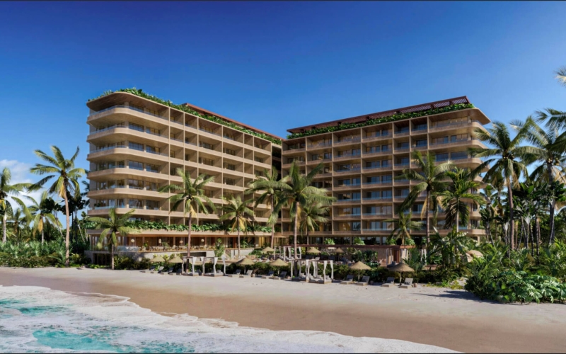 Departamento con amenidades de lujo, en venta, Frente al mar, Puerto Morelos.