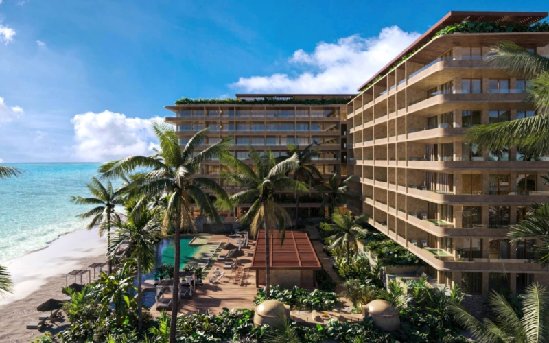 Condominium with luxury amenities, for sale, beachfront, Puerto Morelos.