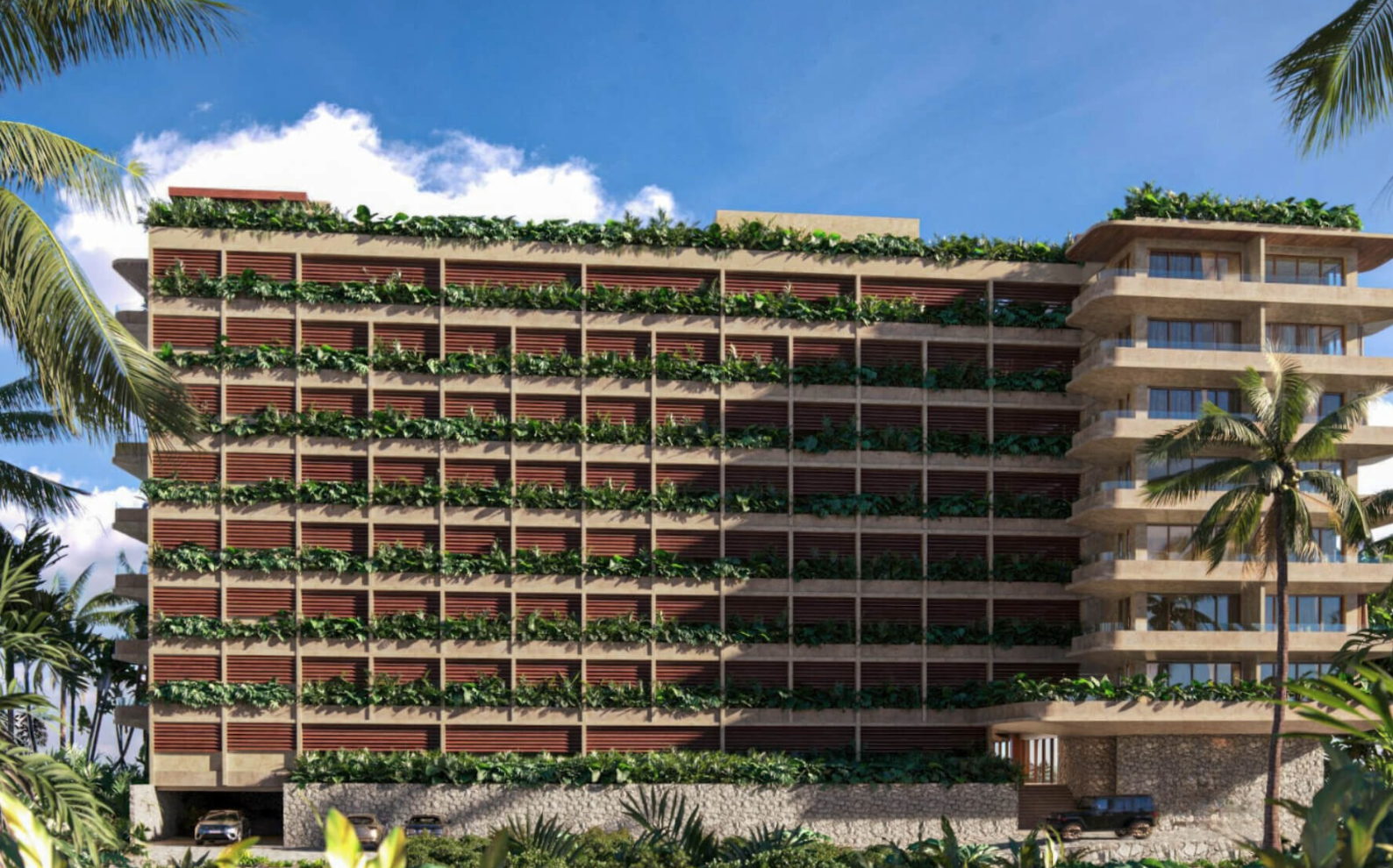 Apartment with hotel service, for sale, beachfront, Puerto Morelos.