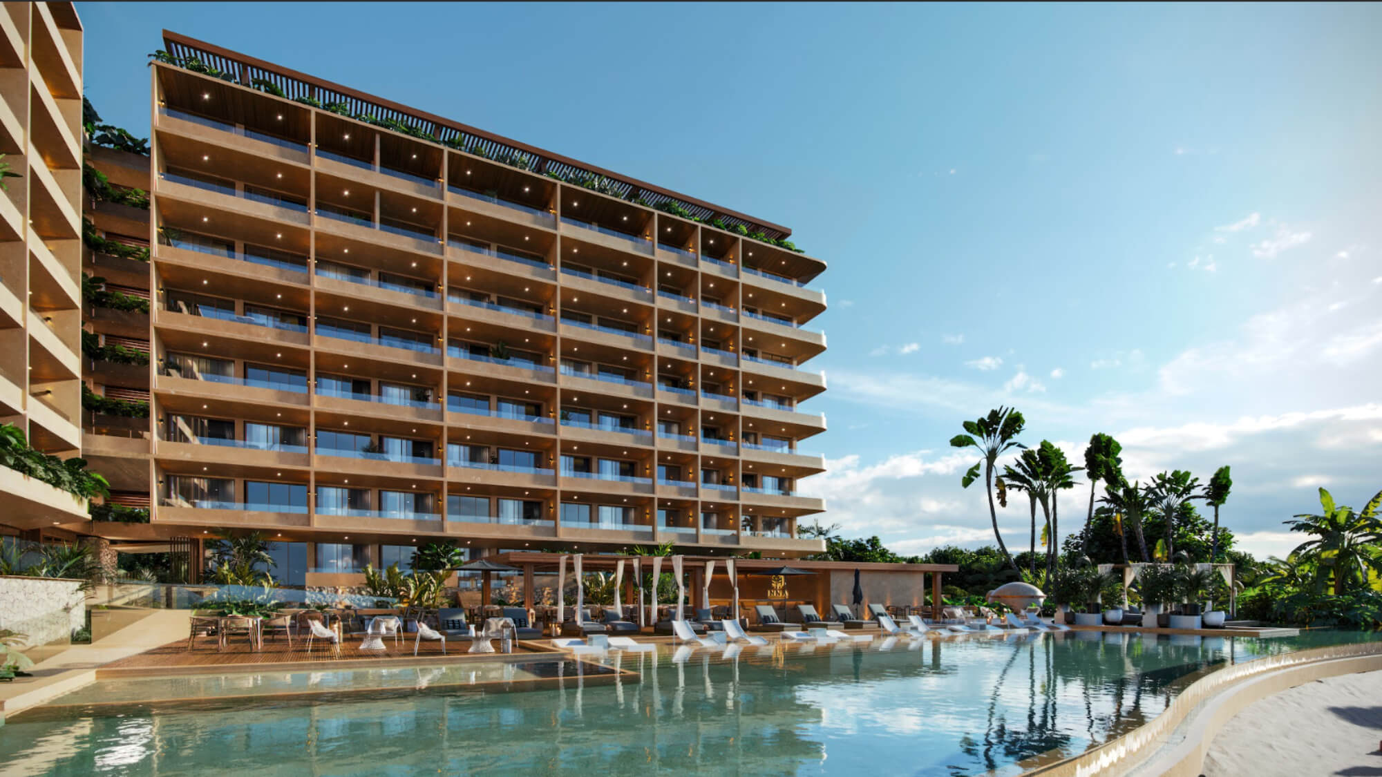 Condominium with private terrace, for sale, beachfront, Puerto Morelos.