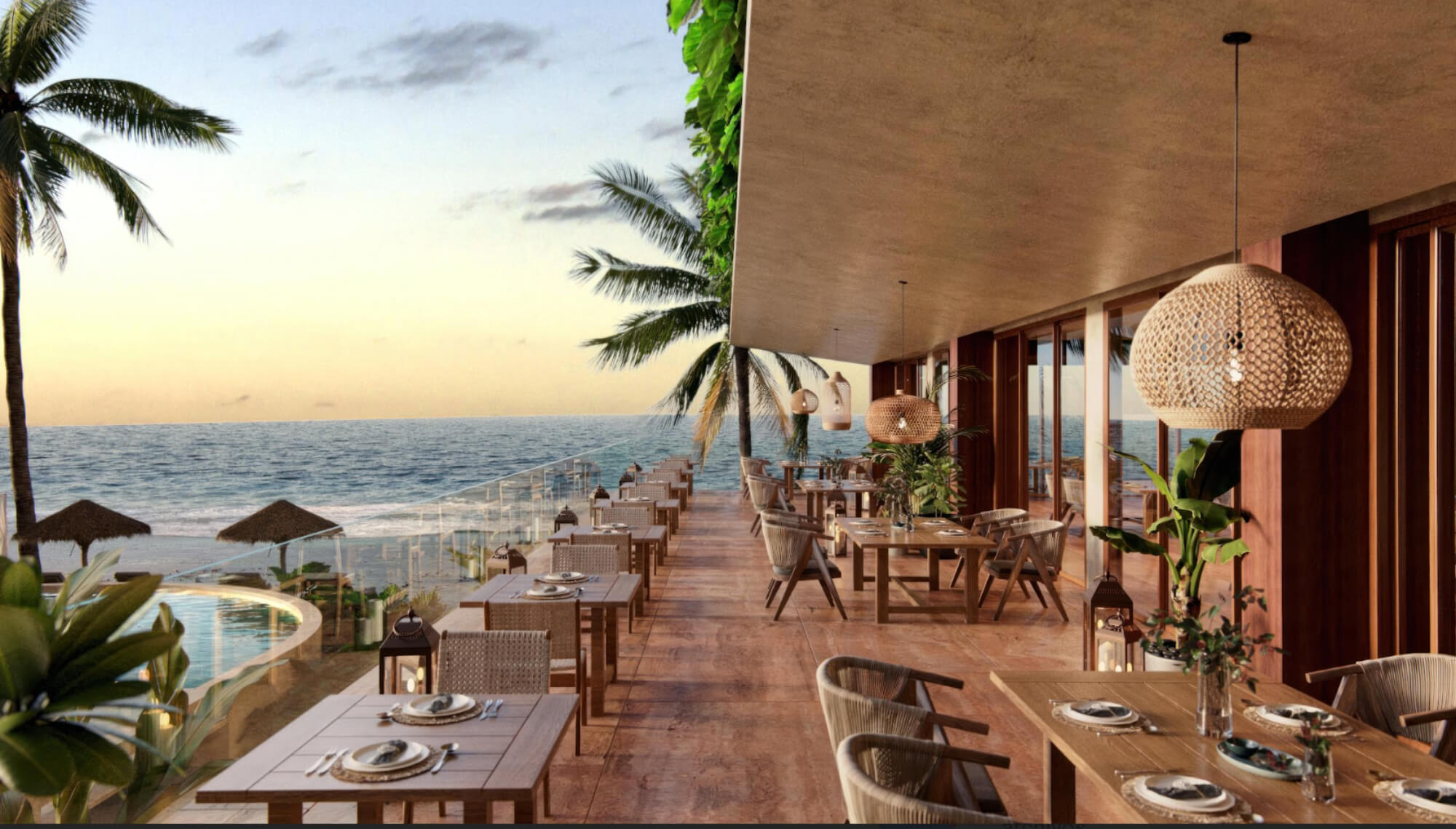 Condo with hotel service, for sale, beachfront, Puerto Morelos.