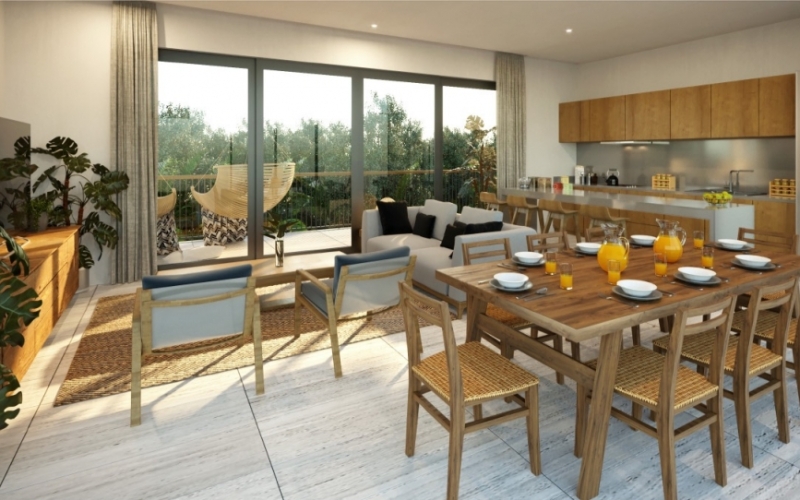 Spacious apartment with jacuzzi and luxury amenities in Tulum.