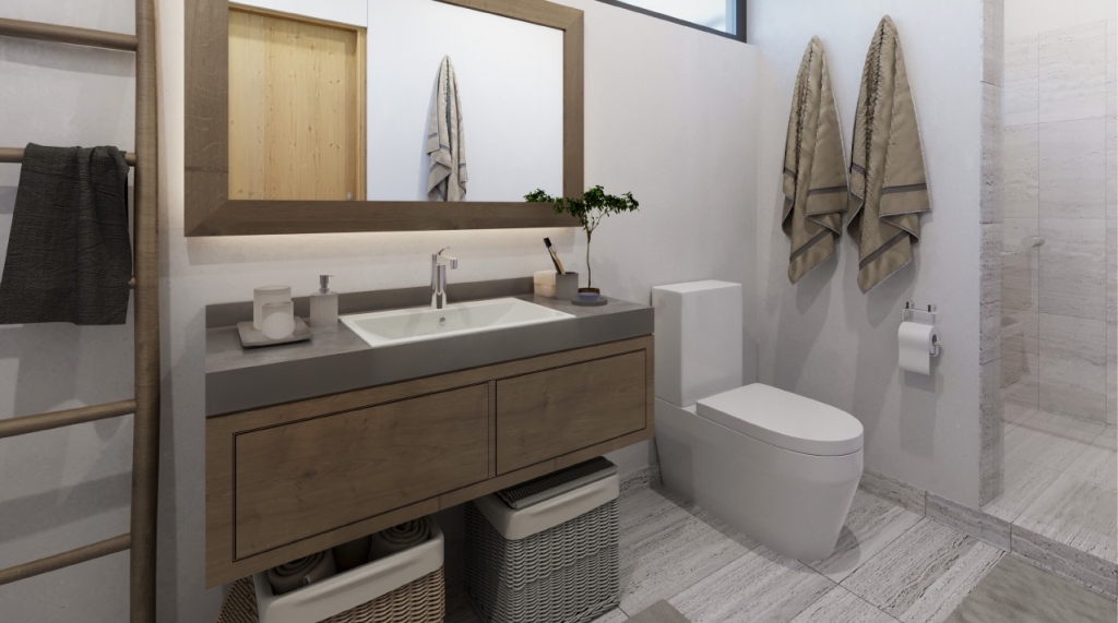 Condo for sale in Aldea Zama yoga area, terraces with lounge chairs,beach club access