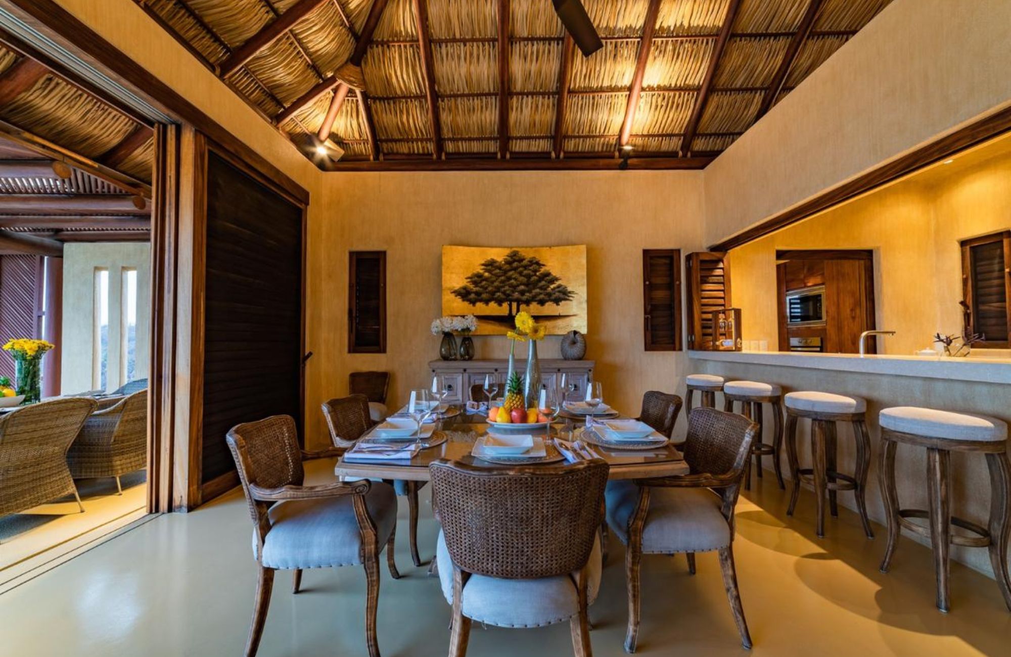 Luxury beachfront villa with ocean view, with Mezcal bar on the ground floor, zoned for commercial use for sale, La Bocana, Huatulco