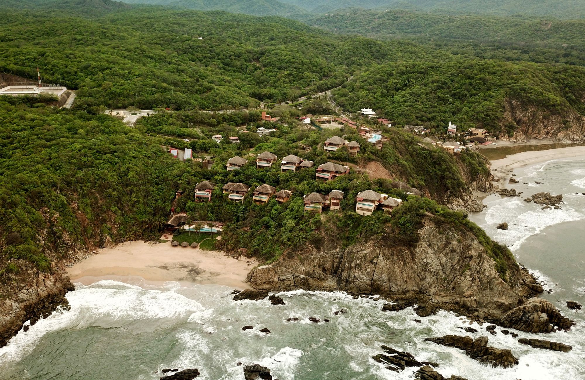 Luxury beachfront villa with ocean view, with Mezcal bar on the ground floor, zoned for commercial use for sale, La Bocana, Huatulco