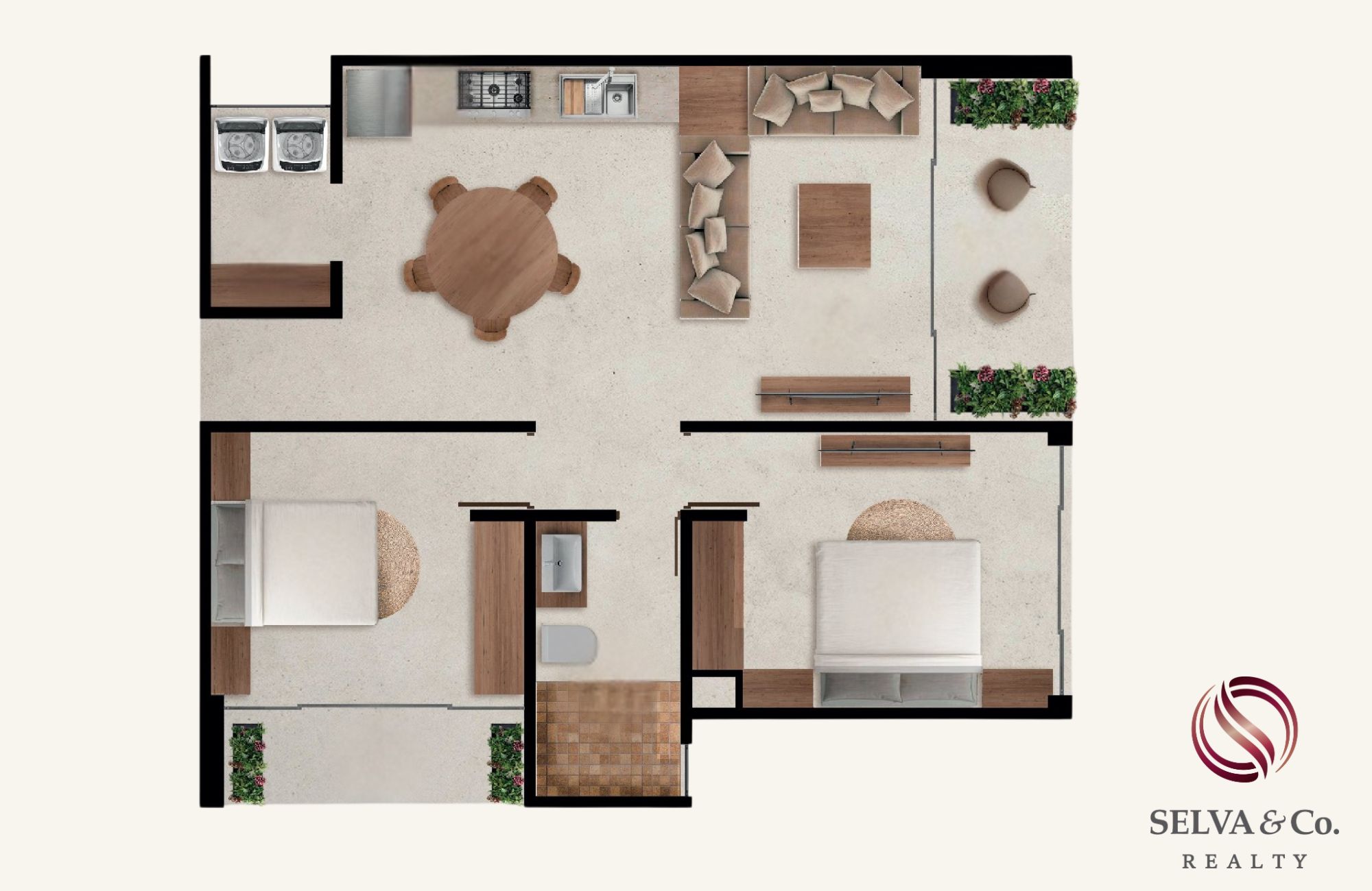 Fully furnished two-level loft-style studio for sale, Santa Cruz, Huatulco