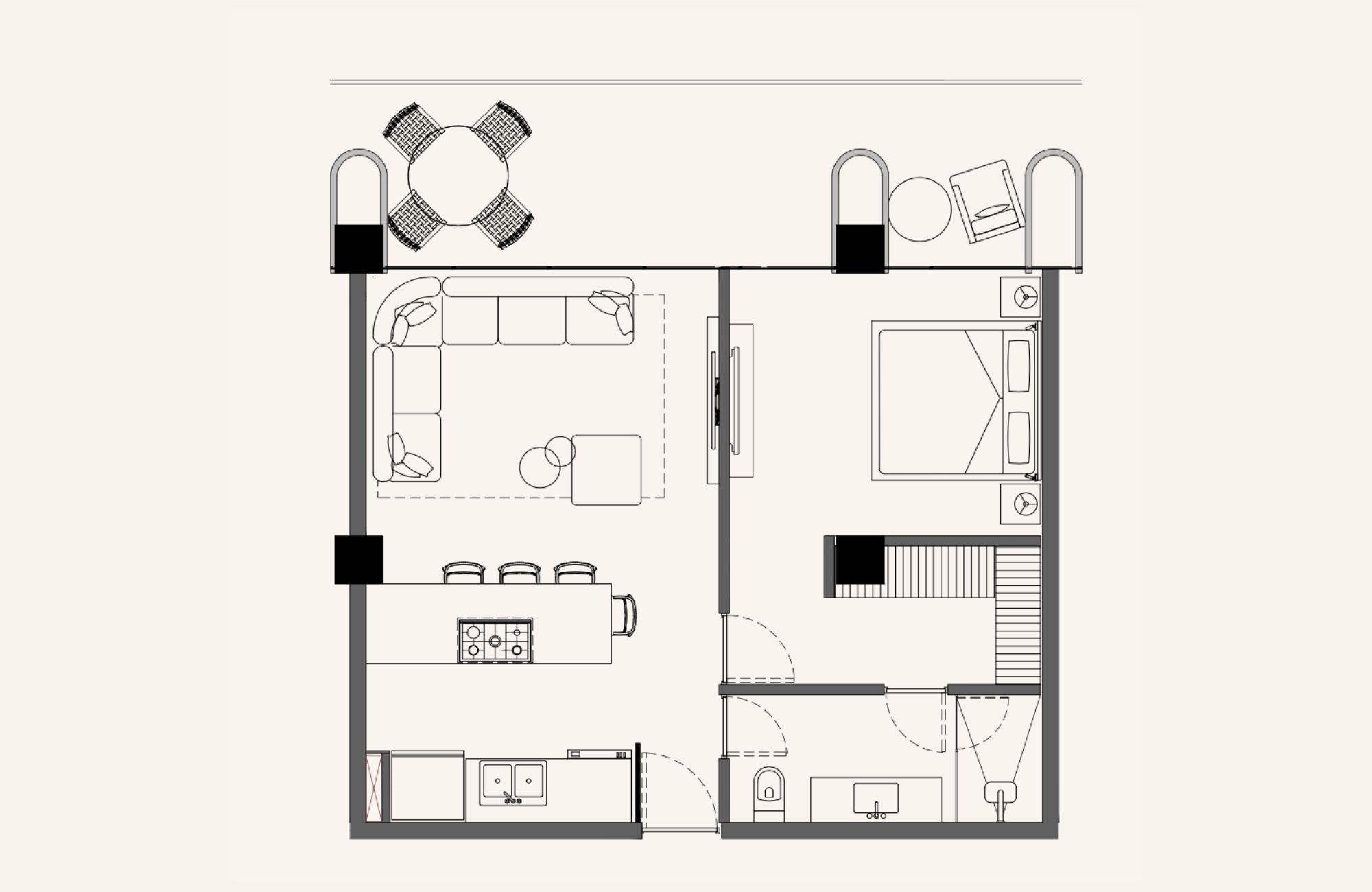 Condo for sale worh beach club, golf, pool, in Corasol, Playa del Carmen.