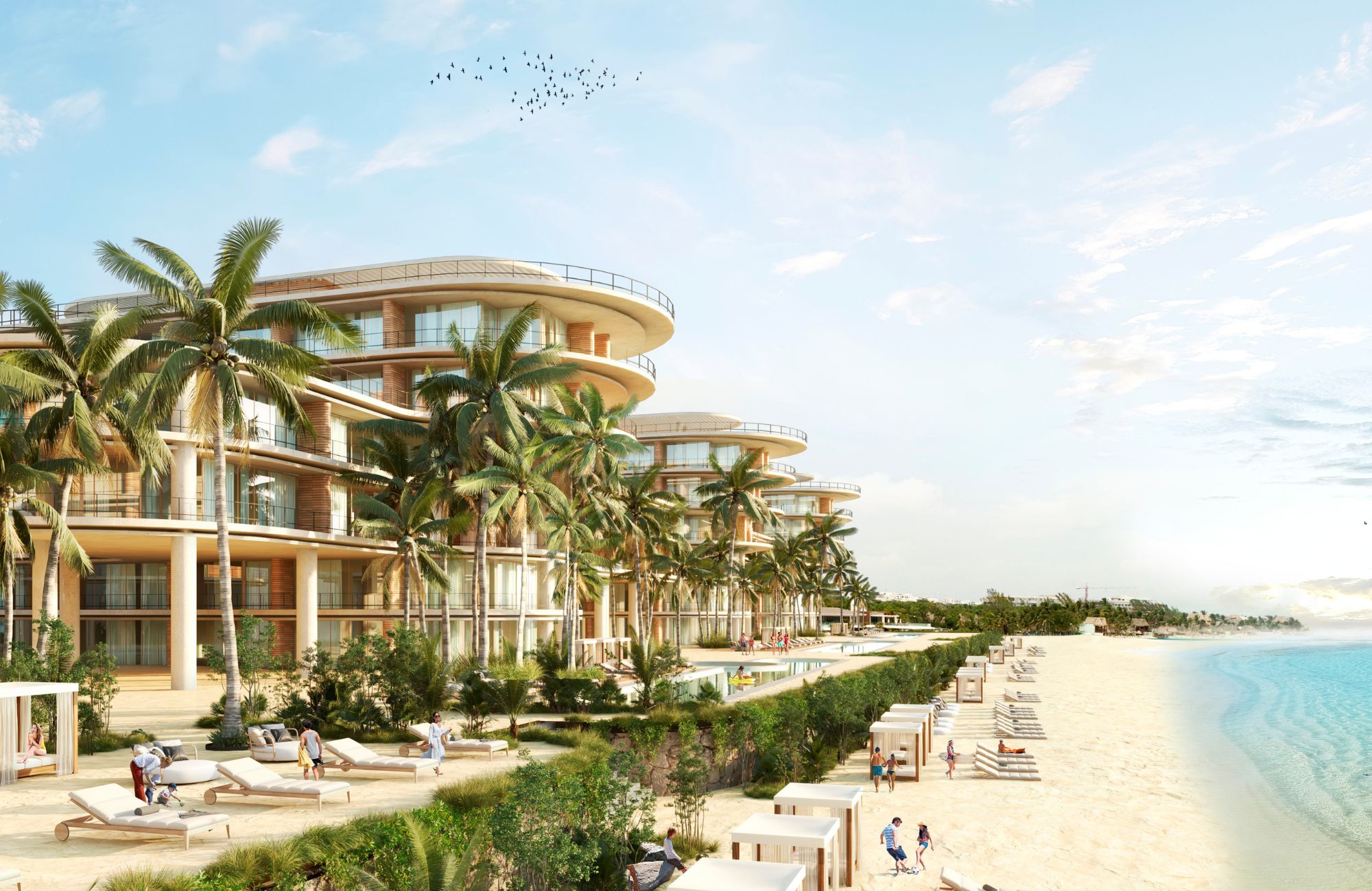 Condo for sale worh beach club, golf, pool, in Corasol, Playa del Carmen.