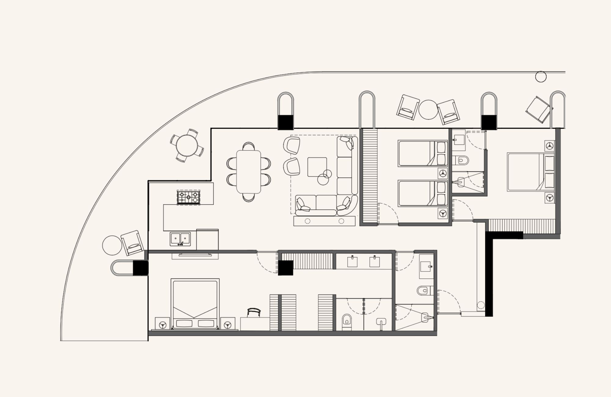 Apartment with Ocean View, Pre-Construction, Downtown Playa del Carmen