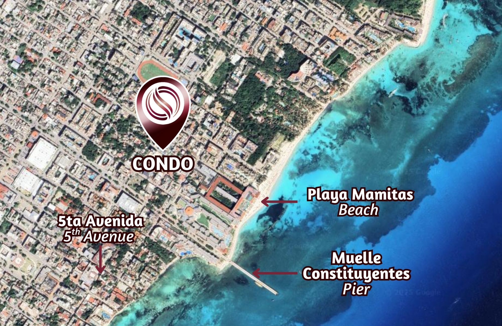 Apartment with terrace, large spaces, service room, for sale, Playa del Carmen