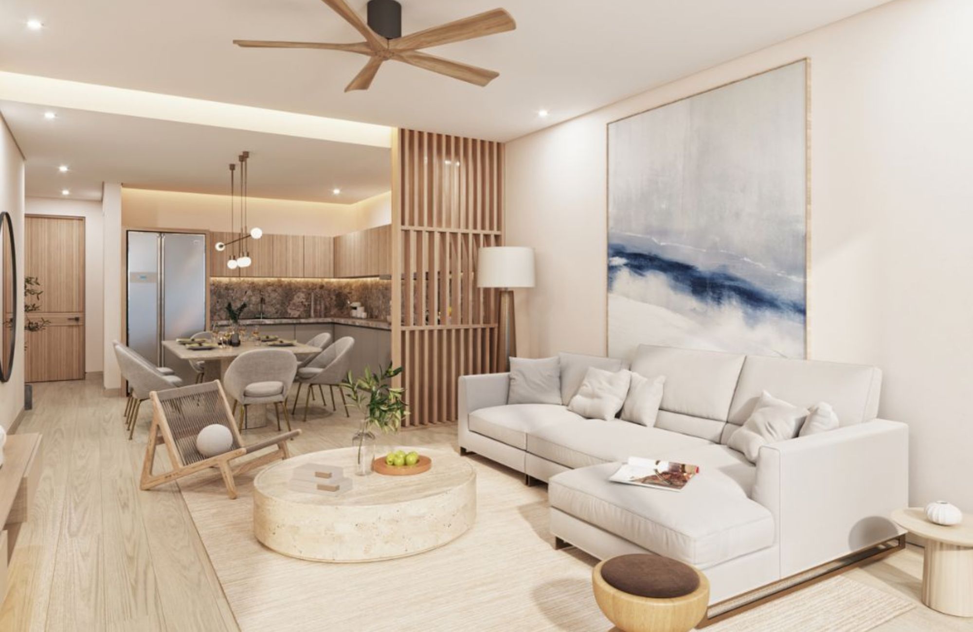 Beachfront condo with terrace and private Jacuzzi, pre-construction, for sale in Puerto Morelos.