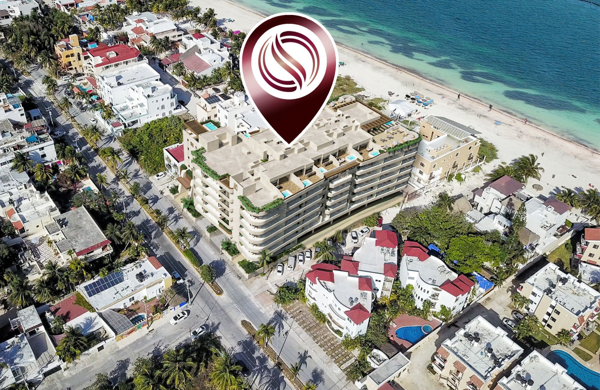 Condo with luxury amenities, for sale, beachfront, Puerto Morelos.
