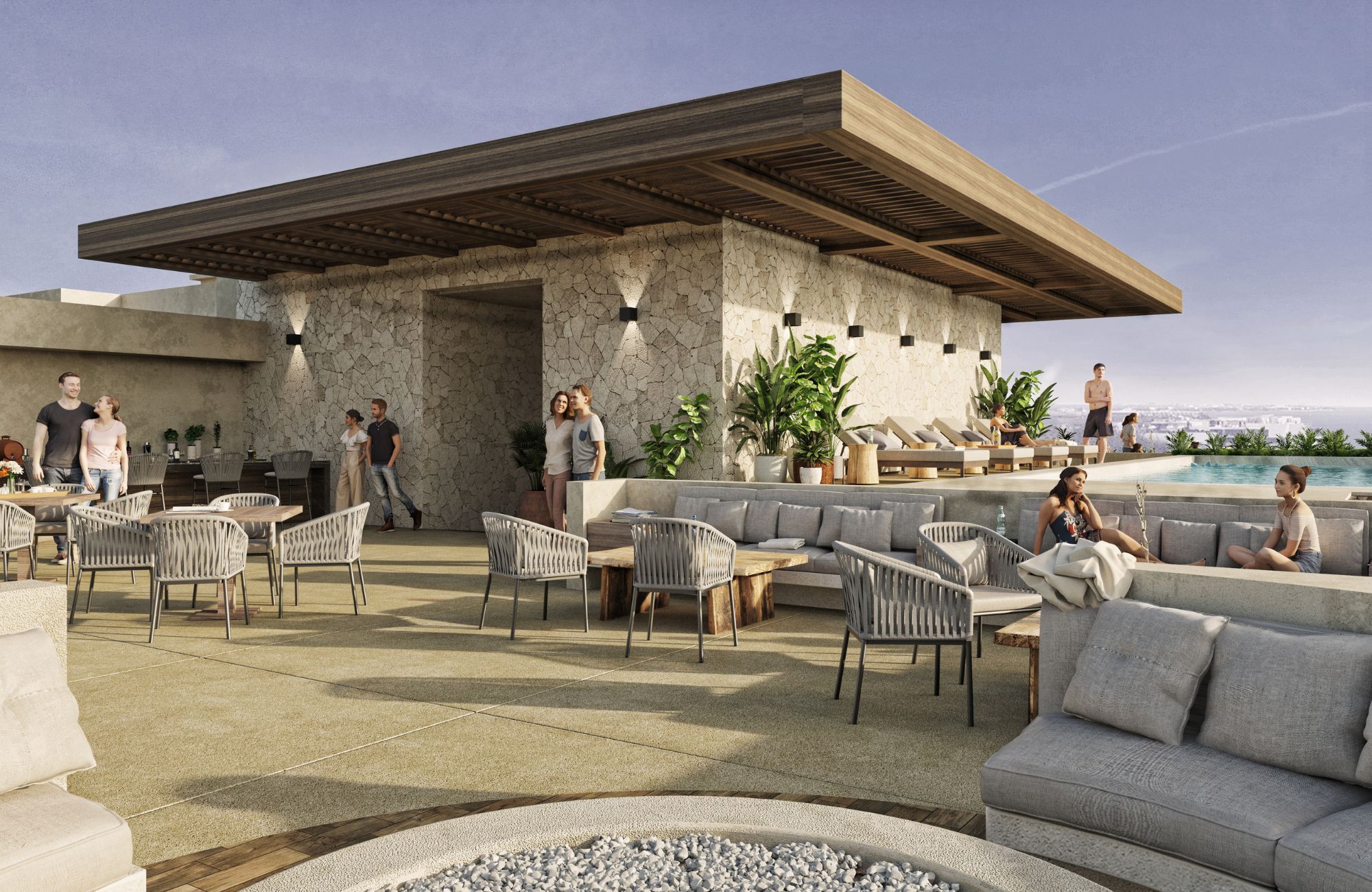 Condo with luxury amenities, for sale, beachfront, Puerto Morelos.