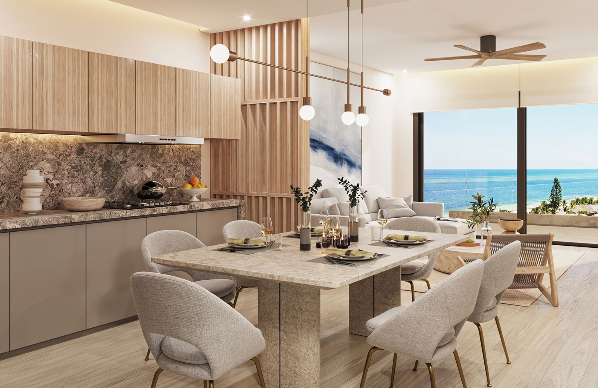 Condo with luxury amenities, for sale, beachfront, Puerto Morelos.