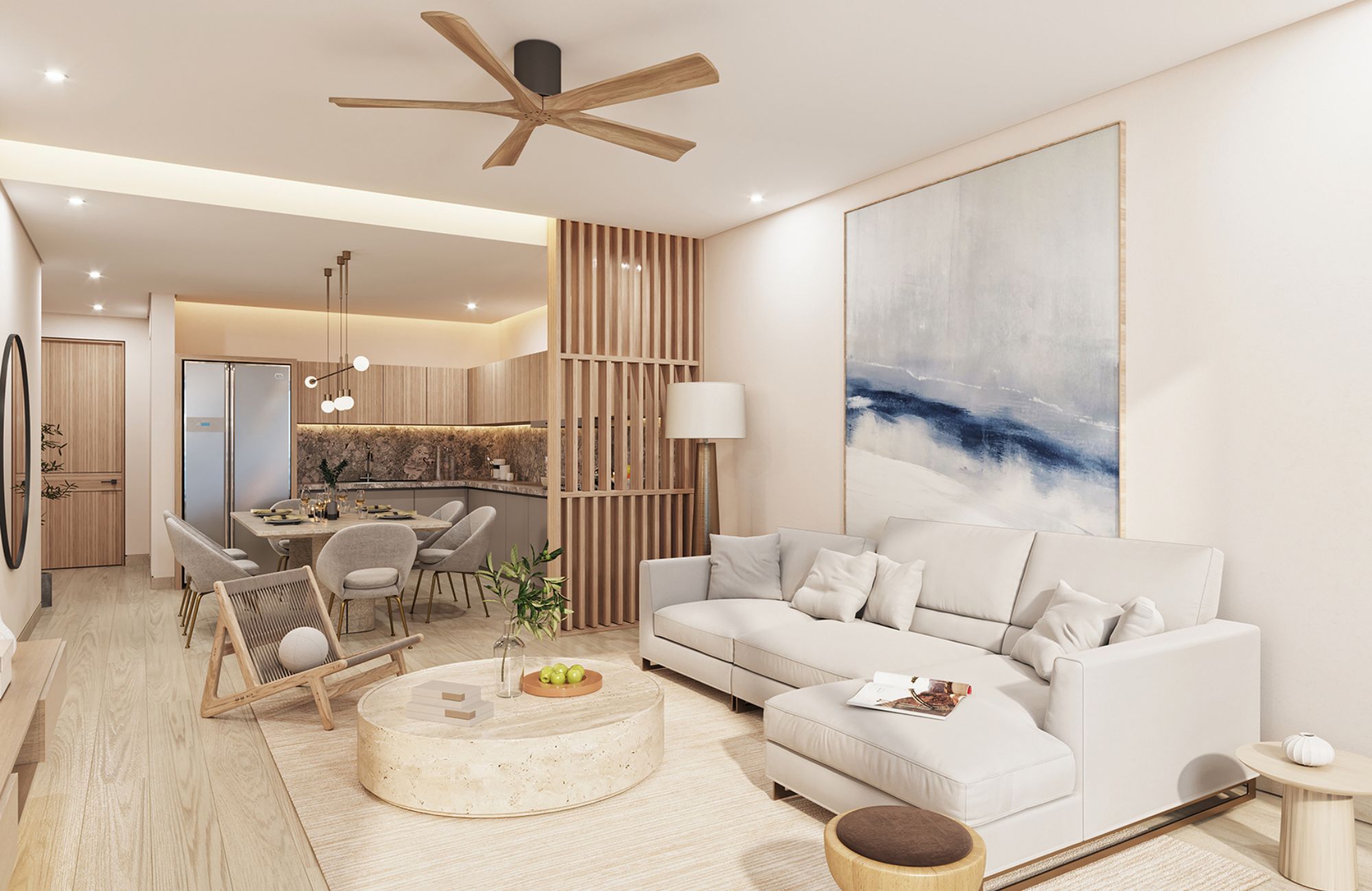 Departamento con servicio de hotel, en venta, Frente al mar, Puerto Morelos.