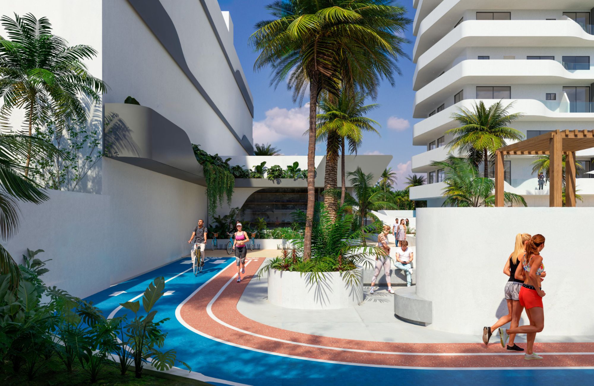 Condo for sale with balcony and amenities, swimming pool, gym, yoga area, barbecue area, coworking, childrens play area and more