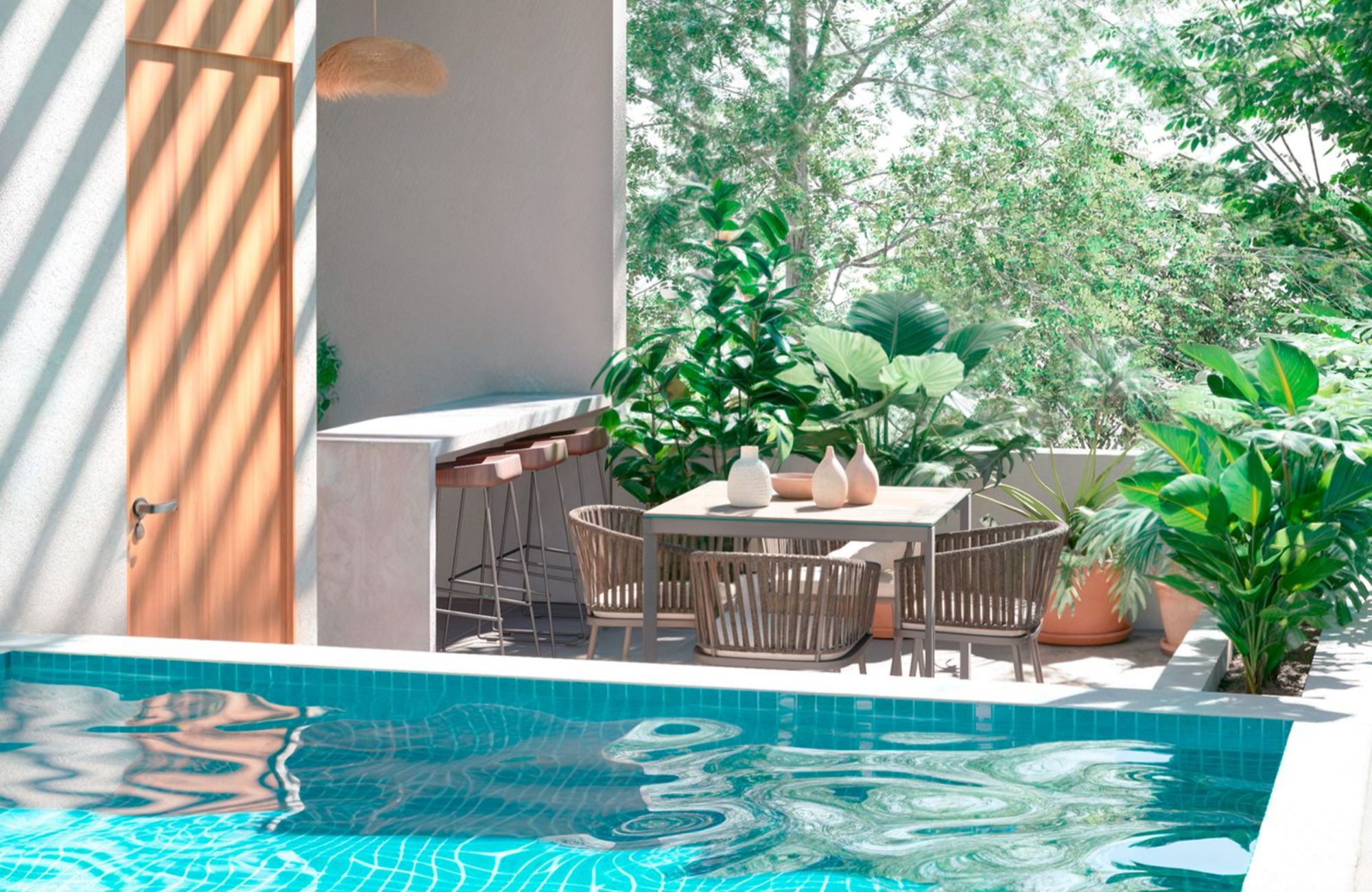 House with rooftop and private pool for sale in El Cielo, Playa del Carmen