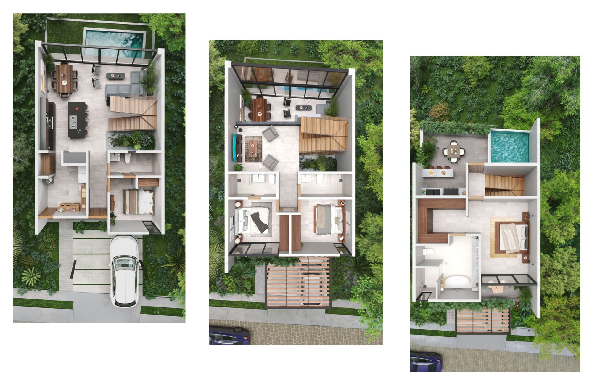 House with rooftop and private pool for sale in El Cielo, Playa del Carmen