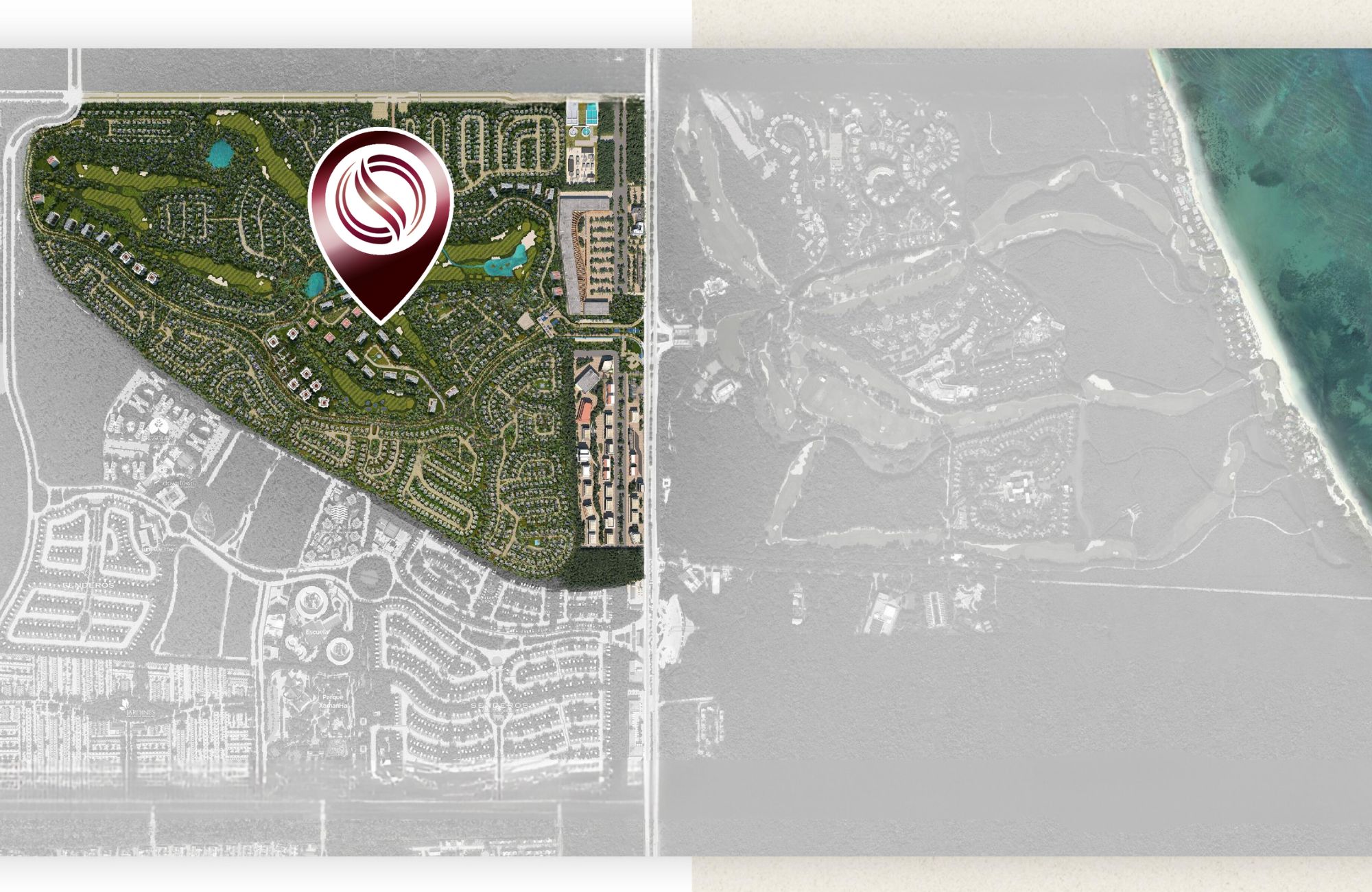 Lote de 494 m2, en residencial, con cenote, en venta Selvamar,  Playa del Carmen.