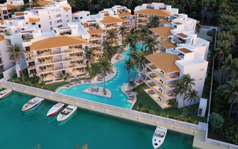 Condo for sale with panoramic view and terrace, Marina, Puerto Aventuras