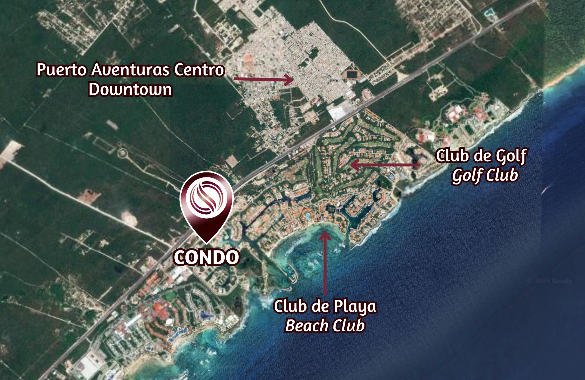 Apartment with pool and dock in Tower B for sale, Marina, Puerto Aventuras