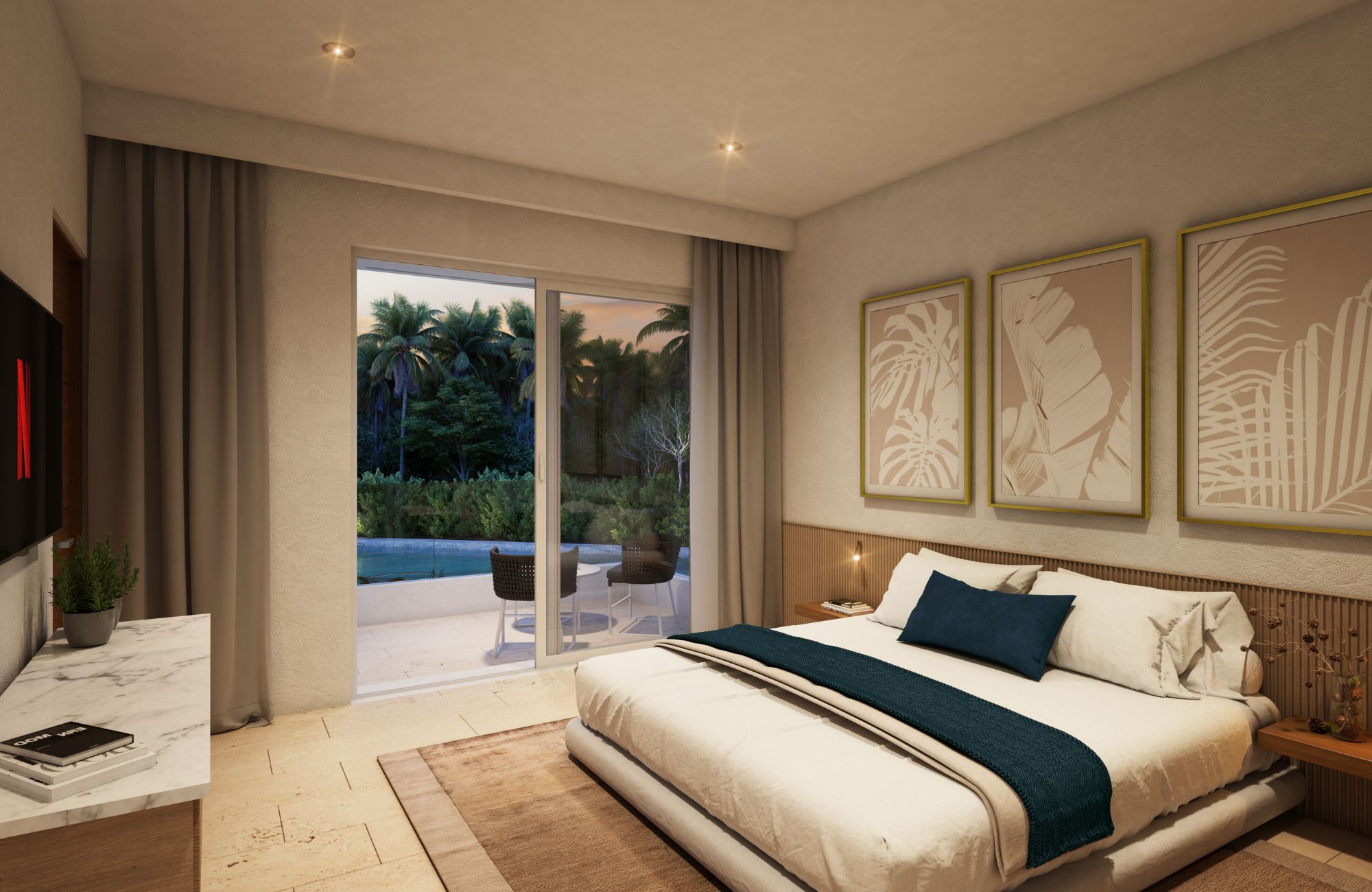 Departamento en venta, con vista panor&aacute;mica y terraza, Marina, Puerto Aventuras