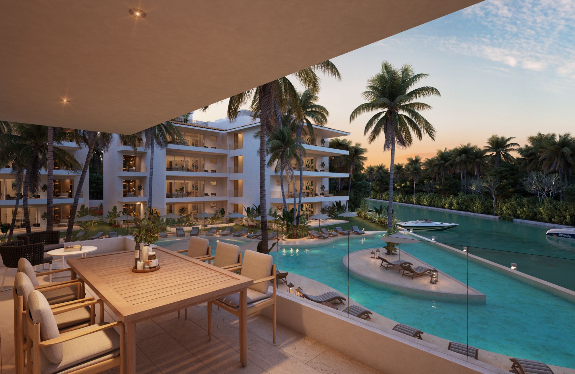 Departamento en venta, con vista panor&aacute;mica y terraza, Marina, Puerto Aventuras