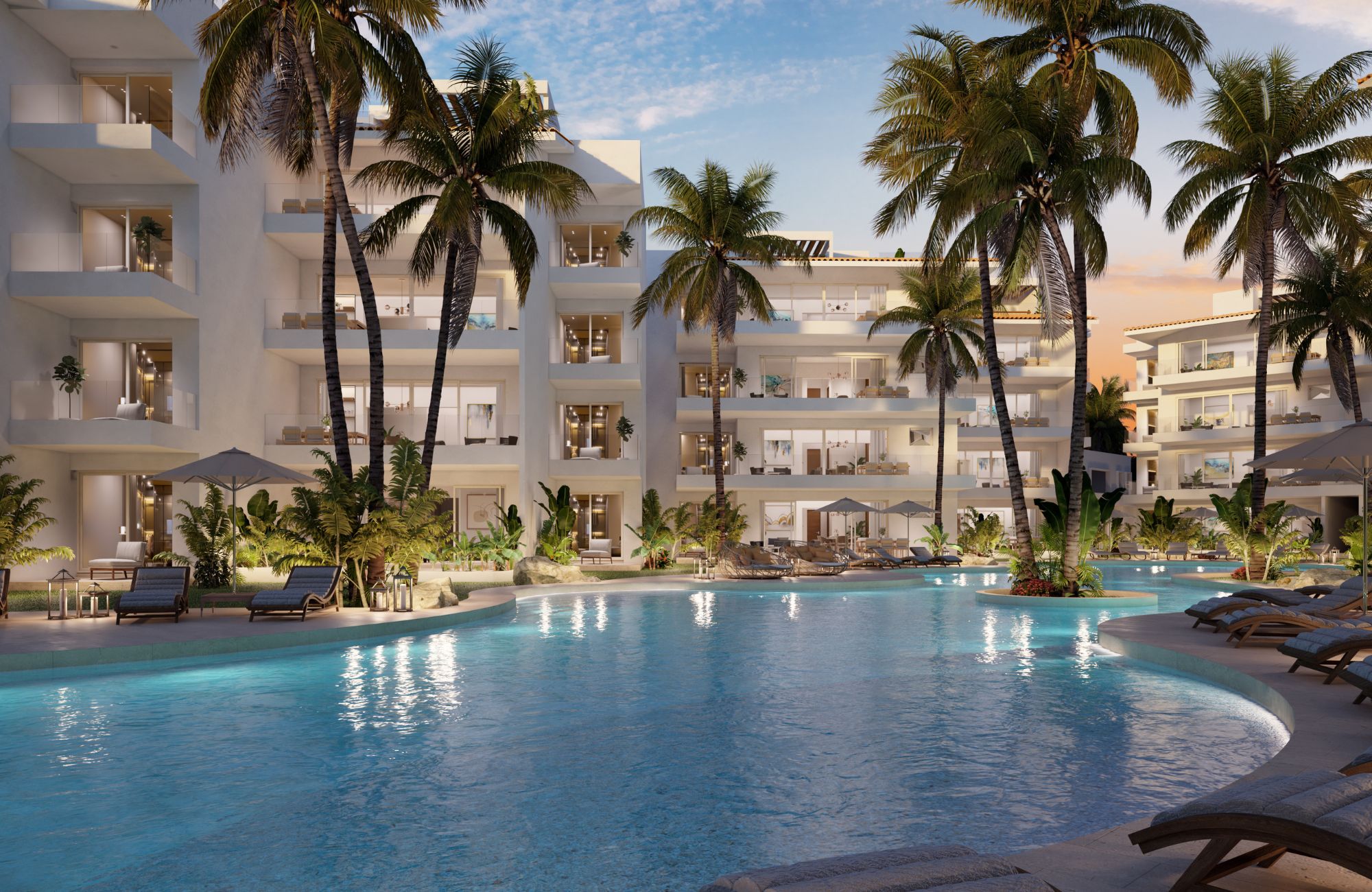 Departamento en venta, con vista panor&aacute;mica y terraza, Marina, Puerto Aventuras