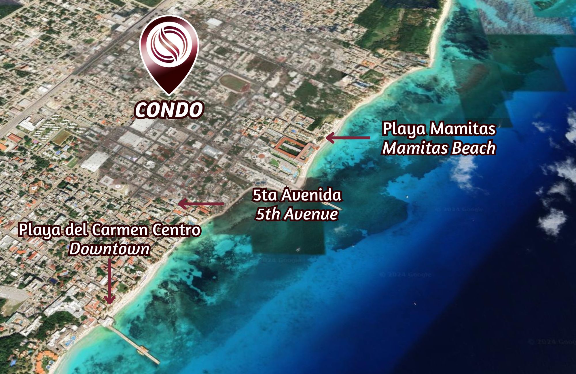 Departamento con rooftop com&uacute;n con vista al mar, Colosio, Playa del Carmen