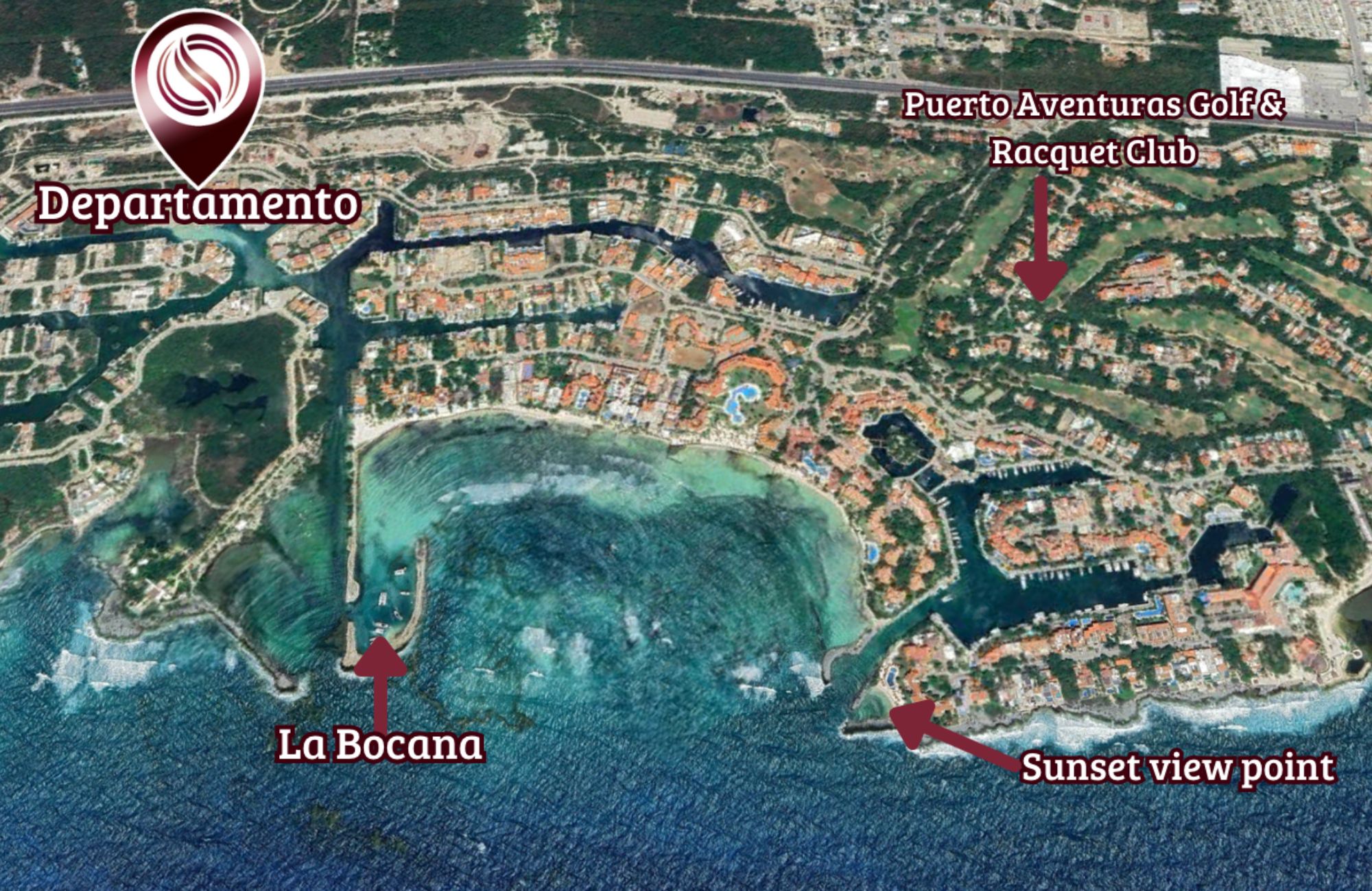 Penthouse with Rooftop and Ocean View for Sale, Marina, Puerto Aventuras