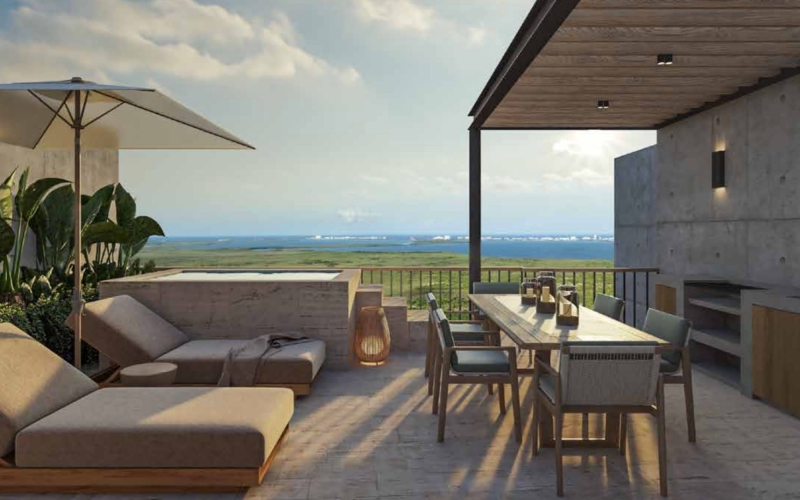 Condominium with pool and paddle court for sale, Boulevard Colosio, Canc&uacute;n