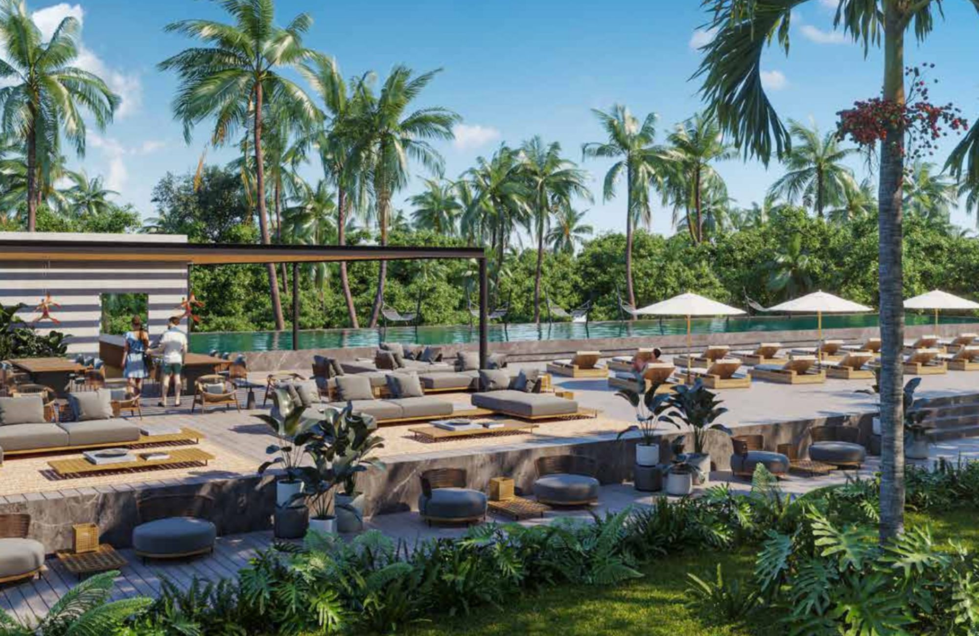 Condominium with controlled access, pet garden, and lake with beach, pre-construction, for sale, Canc&uacute;n.