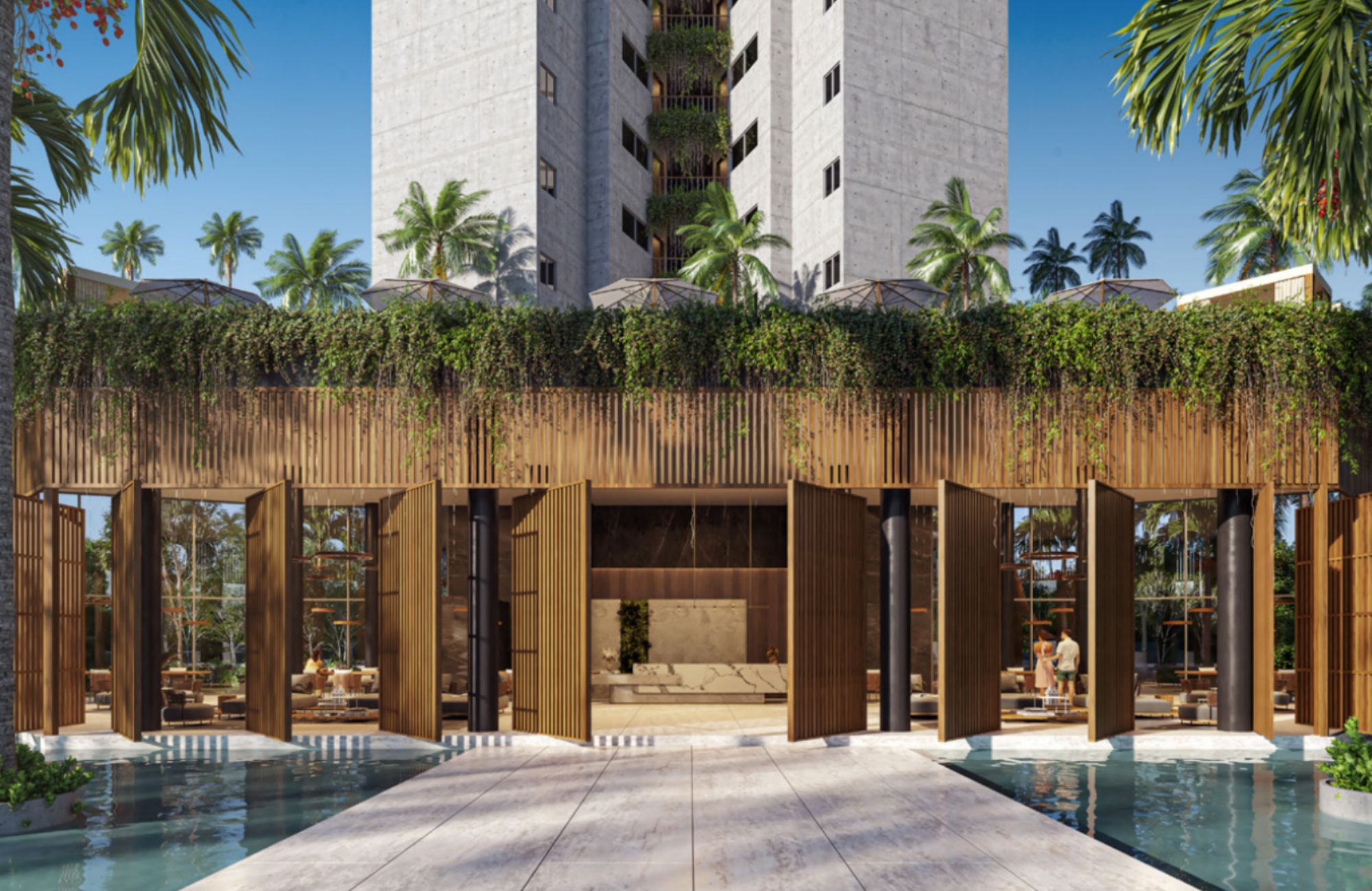 Condominium with controlled access, pet garden, and lake with beach, pre-construction, for sale, Canc&uacute;n.