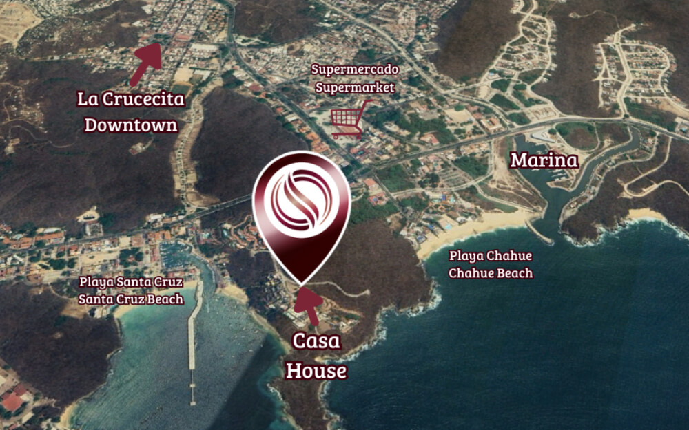 House with private pool, studio, double height, Sector O for sale Huatulco.