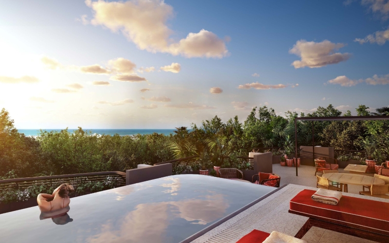 Apartment near to the beach for sale, rooftop and pool, Tulum 101, Tulum