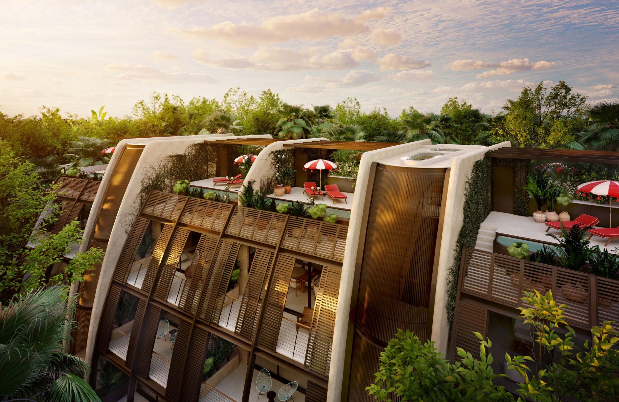 Apartment near the sea, lock off system, sky pool, coworking, pre-construction, for sale Tankah, Tulum.