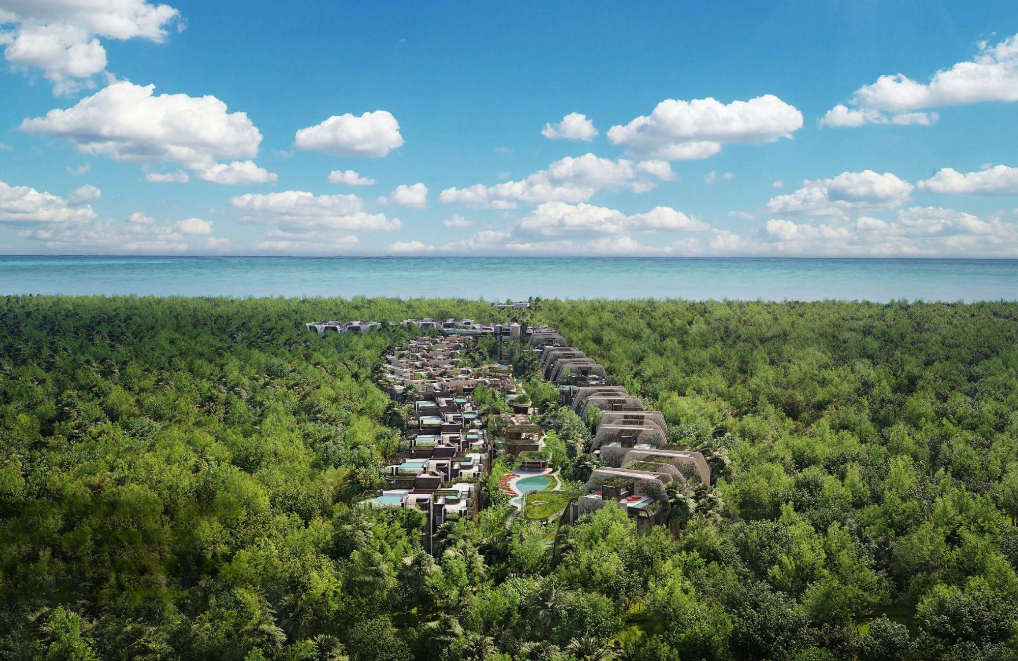 Penthouse near the sea, lock off system, sky pool, coworking, pre-construction, for sale Tankah, Tulum.