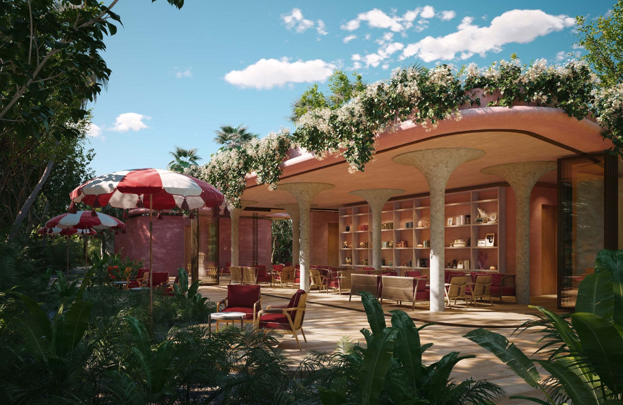 Condo, beach access, oceanfront pool, pool bar, iconic building design, Ecological Technology, Tulum sale.