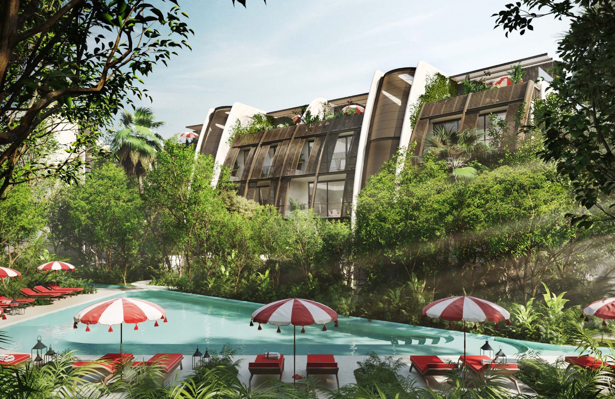 Beach front condo with beach club, for sale, Tankah, Tulum